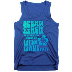 Ocean Beach Wild Wave Surf Memories California Siesta Beach Funny Gift Tank Top