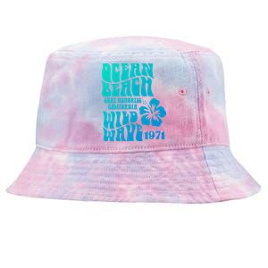 Ocean Beach Wild Wave Surf Memories California Siesta Beach Funny Gift Tie-Dyed Bucket Hat