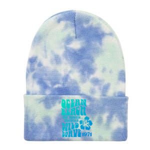 Ocean Beach Wild Wave Surf Memories California Siesta Beach Funny Gift Tie Dye 12in Knit Beanie