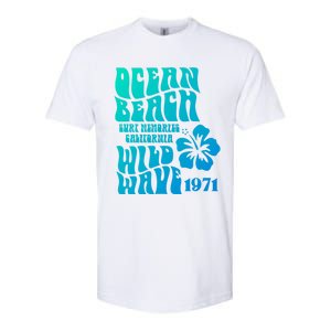 Ocean Beach Wild Wave Surf Memories California Siesta Beach Funny Gift Softstyle CVC T-Shirt