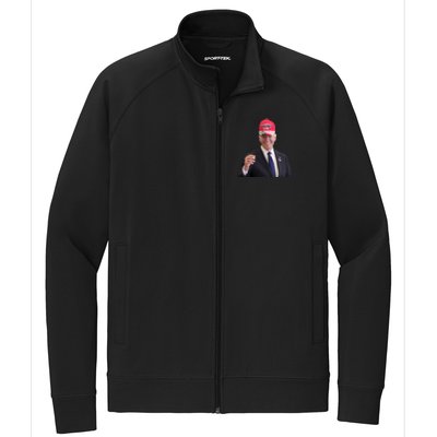 Oe Biden Wearing Trump Hat 2024 President Donald Republican Stretch Full-Zip Cadet Jacket