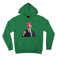 Oe Biden Wearing Trump Hat 2024 President Donald Republican Hoodie