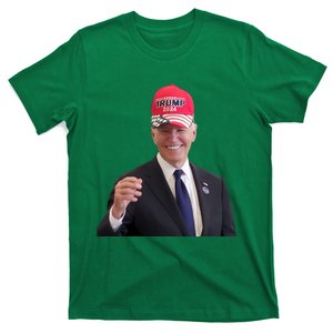 Oe Biden Wearing Trump Hat 2024 President Donald Republican T-Shirt