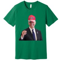 Oe Biden Wearing Trump Hat 2024 President Donald Republican Premium T-Shirt