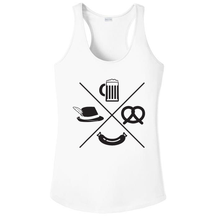 Oktoberfest Beer Wurst Pretzel Funny German Souvenir Gift Ladies PosiCharge Competitor Racerback Tank