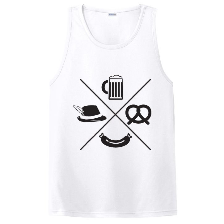 Oktoberfest Beer Wurst Pretzel Funny German Souvenir Gift PosiCharge Competitor Tank