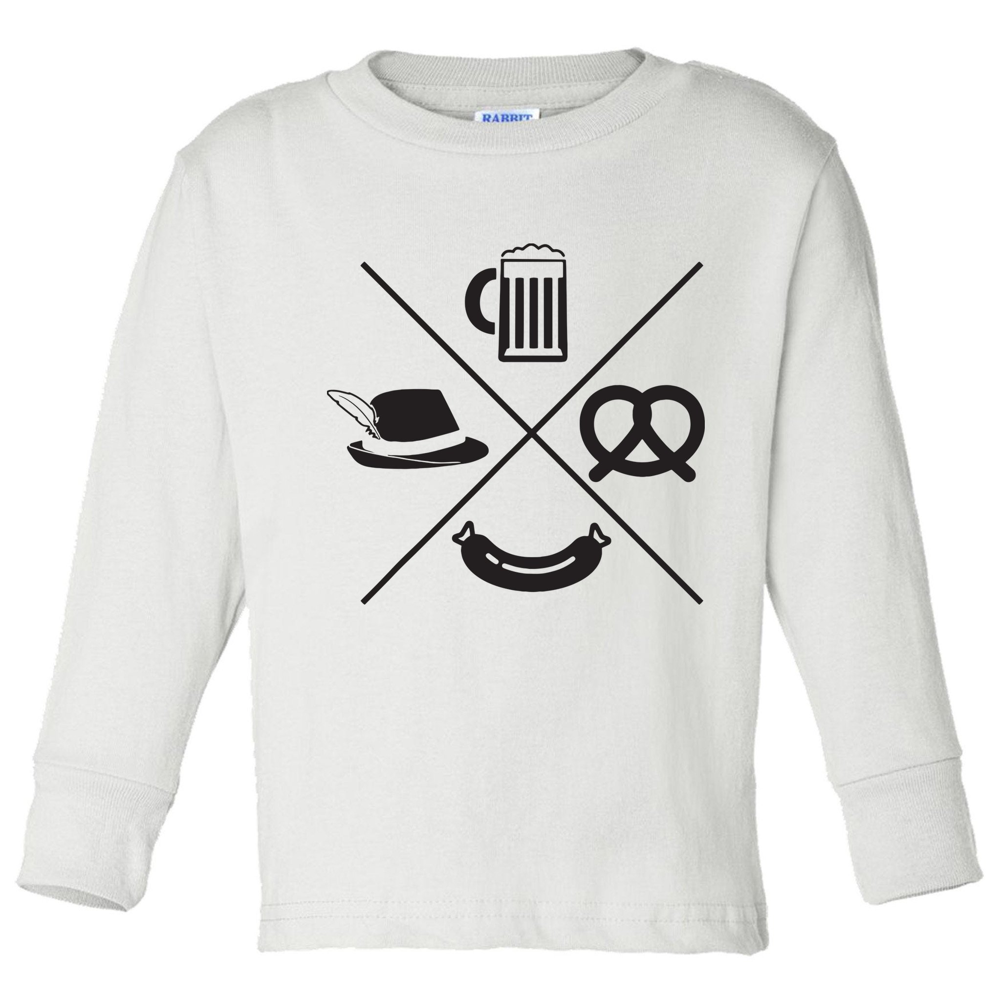 Oktoberfest Beer Wurst Pretzel Funny German Souvenir Gift Toddler Long Sleeve Shirt