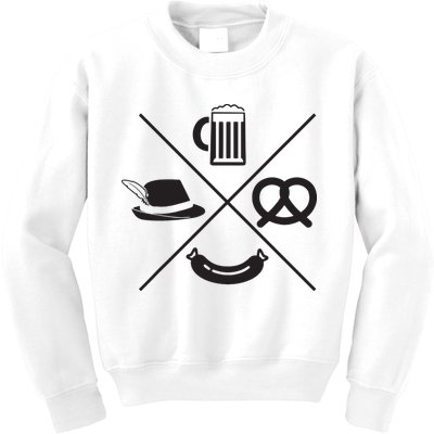 Oktoberfest Beer Wurst Pretzel Funny German Souvenir Gift Kids Sweatshirt