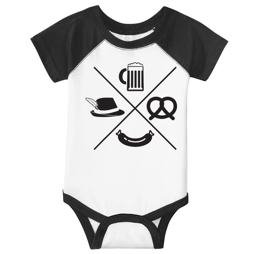 Oktoberfest Beer Wurst Pretzel Funny German Souvenir Gift Infant Baby Jersey Bodysuit
