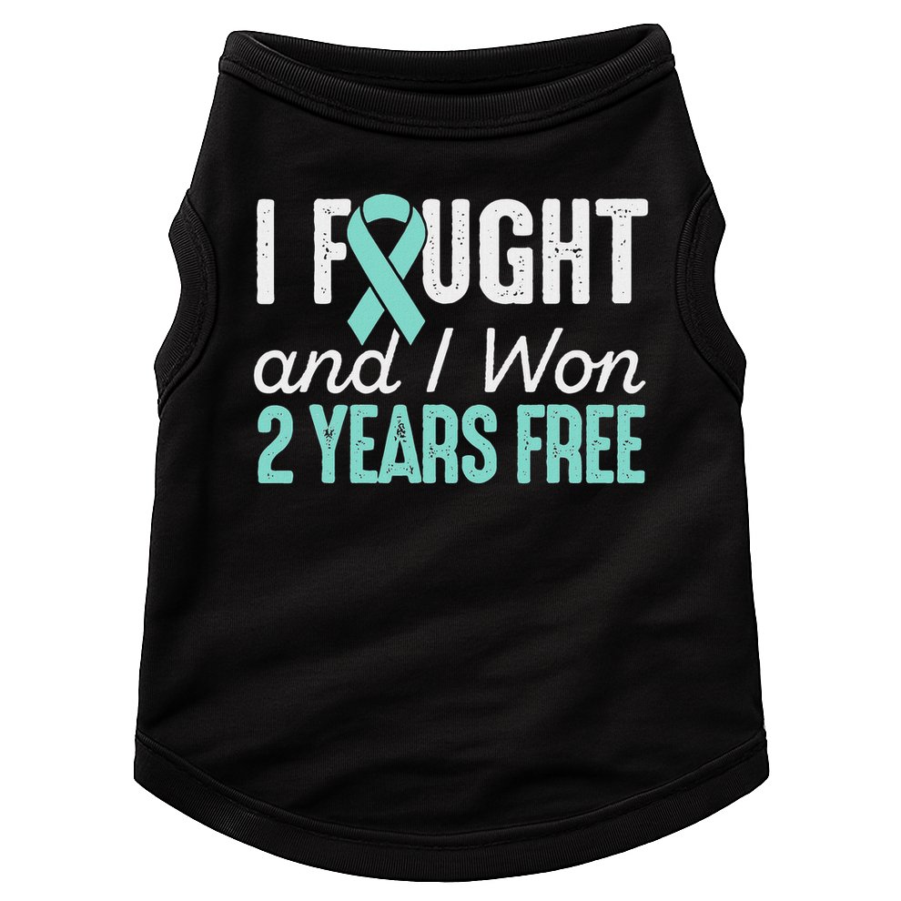 Ovarian Cancerversary 2 Years Ovarian Cancer Free Gift Doggie Tank