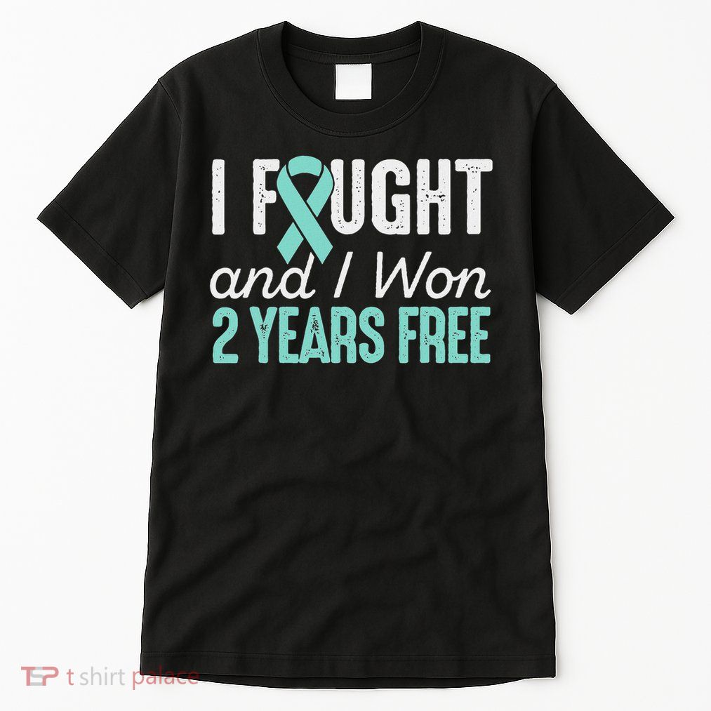 Ovarian Cancerversary 2 Years Ovarian Cancer Free Gift Tall T-Shirt