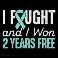 Ovarian Cancerversary 2 Years Ovarian Cancer Free Gift Tall T-Shirt
