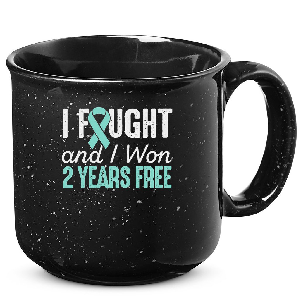 Ovarian Cancerversary 2 Years Ovarian Cancer Free Gift 15oz Campfire Ceramic Mug