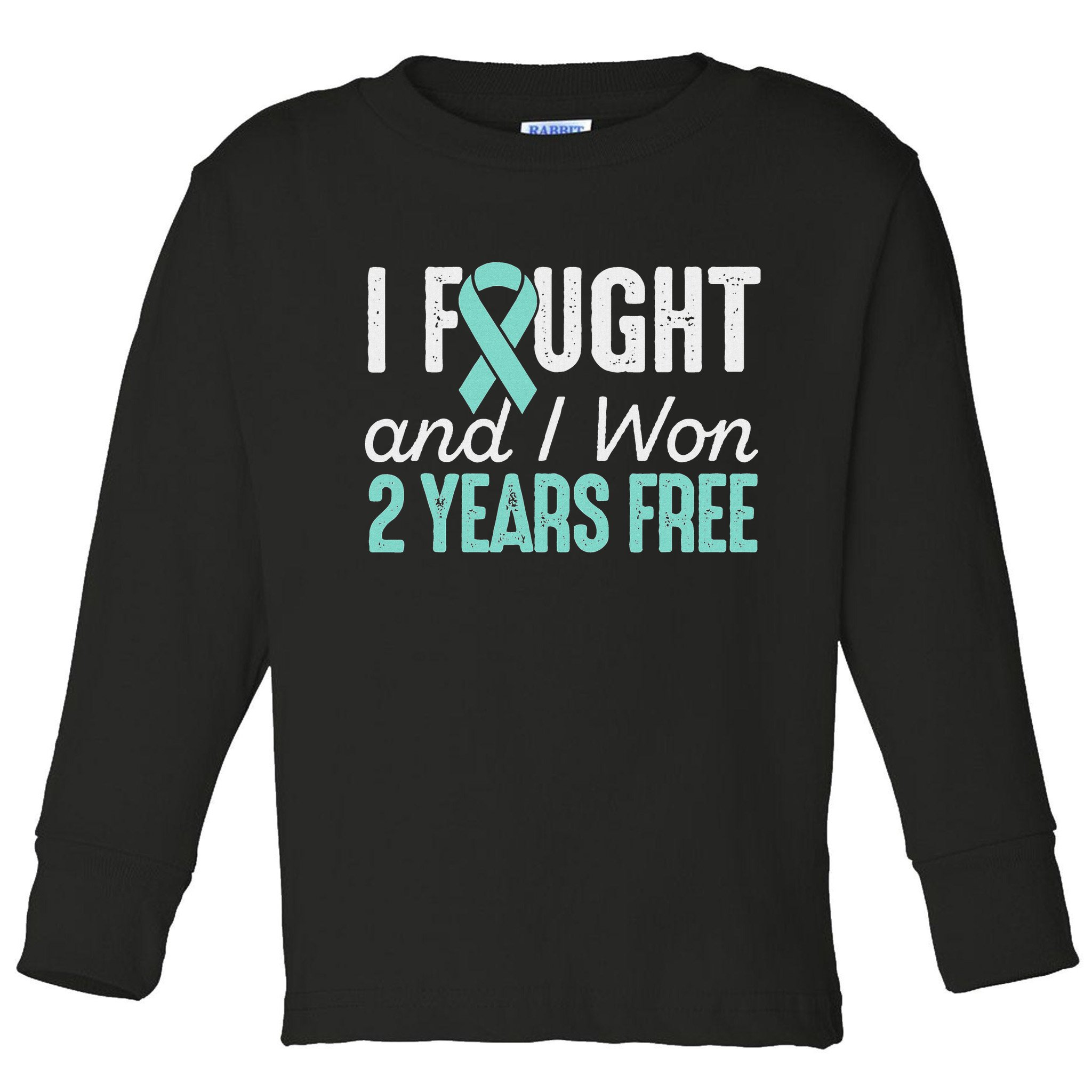 Ovarian Cancerversary 2 Years Ovarian Cancer Free Gift Toddler Long Sleeve Shirt
