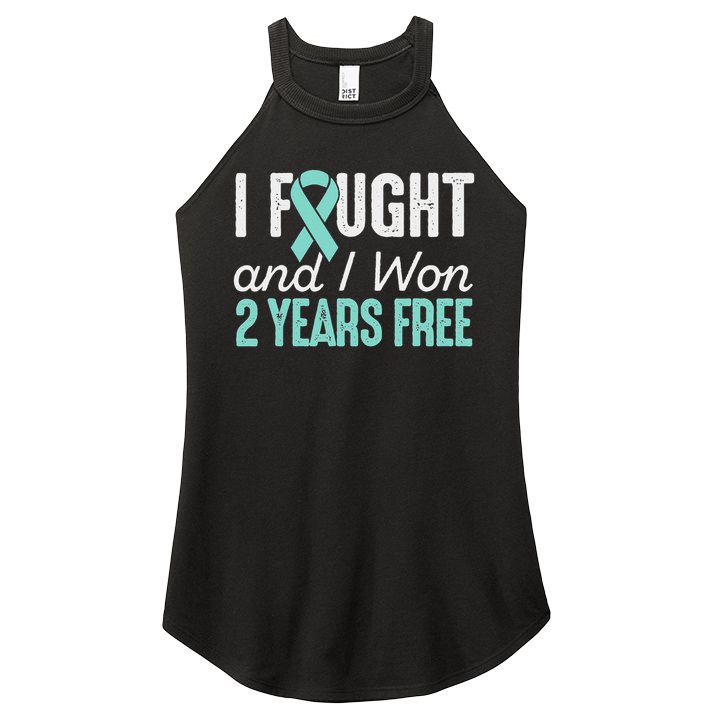 Ovarian Cancerversary 2 Years Ovarian Cancer Free Gift Women's Perfect Tri Rocker Tank