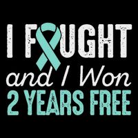 Ovarian Cancerversary 2 Years Ovarian Cancer Free Gift Women's V-Neck T-Shirt