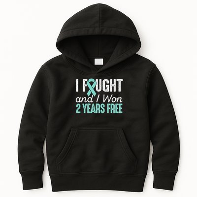 Ovarian Cancerversary 2 Years Ovarian Cancer Free Gift Kids Hoodie