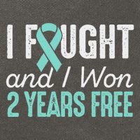 Ovarian Cancerversary 2 Years Ovarian Cancer Free Gift Cotton Canvas Backpack