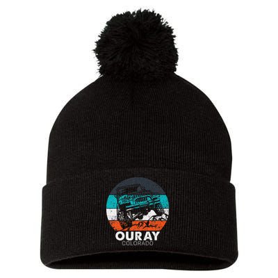 Ouray Colorado 4x4 Off Road Trail Vehicle Outdoor Adventure Pom Pom 12in Knit Beanie