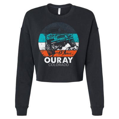 Ouray Colorado 4x4 Off Road Trail Vehicle Outdoor Adventure Cropped Pullover Crew