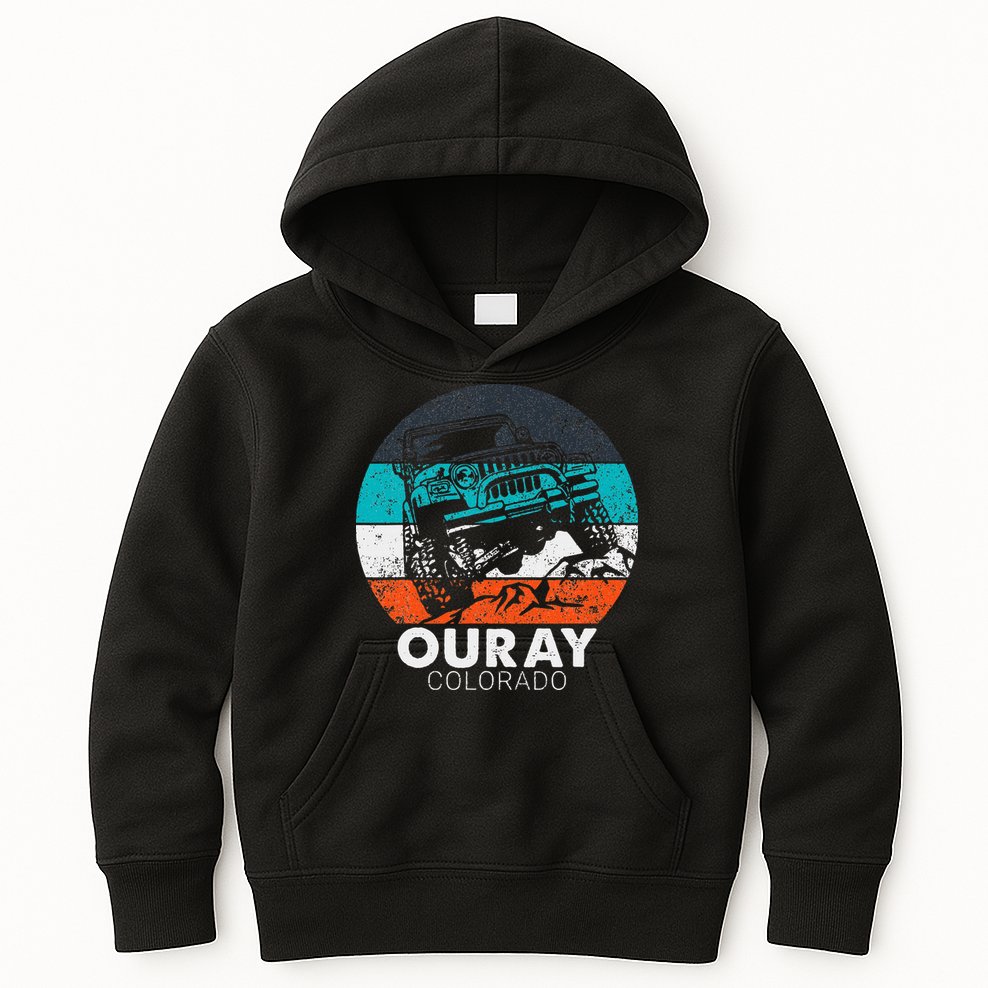 Ouray Colorado 4x4 Off Road Trail Vehicle Outdoor Adventure Kids Hoodie