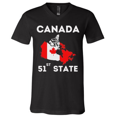 O Canada 51st State Funny Trump Canada Meme V-Neck T-Shirt