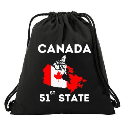 O Canada 51st State Funny Trump Canada Meme Drawstring Bag