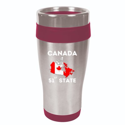 O Canada 51st State Funny Trump Canada Meme 16oz Travel Tumbler
