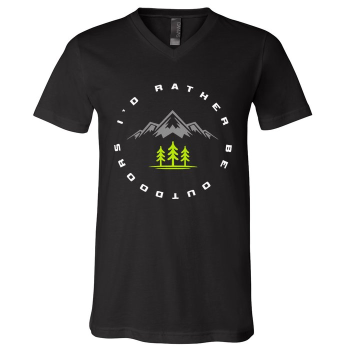 Outdoor Camping Apparel Hiking Camping Outdoor V-Neck T-Shirt