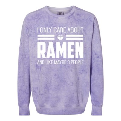 Only Care About Ra Funny Vintage Asian Noodle Great Gift Colorblast Crewneck Sweatshirt