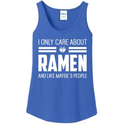 Only Care About Ra Funny Vintage Asian Noodle Great Gift Ladies Essential Tank