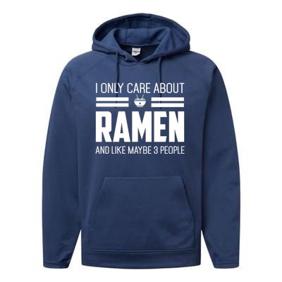 Only Care About Ra Funny Vintage Asian Noodle Great Gift Performance Fleece Hoodie