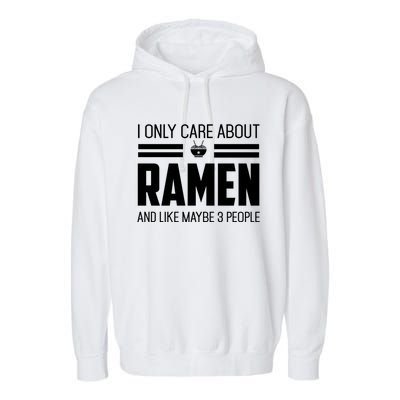 Only Care About Ra Funny Vintage Asian Noodle Great Gift Garment-Dyed Fleece Hoodie