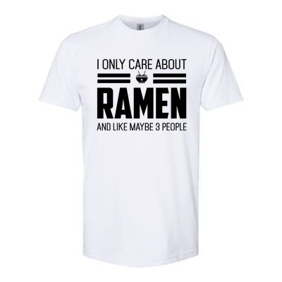 Only Care About Ra Funny Vintage Asian Noodle Great Gift Softstyle CVC T-Shirt