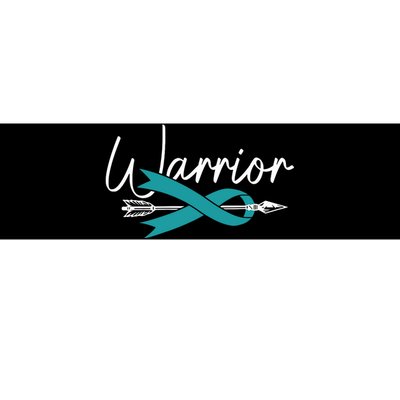 Ovarian Cancer Awareness Month Woman Teal Ribbon Warrior Bumper Sticker