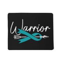 Ovarian Cancer Awareness Month Woman Teal Ribbon Warrior Mousepad