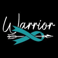 Ovarian Cancer Awareness Month Woman Teal Ribbon Warrior Tank Top