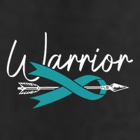 Ovarian Cancer Awareness Month Woman Teal Ribbon Warrior Golf Towel