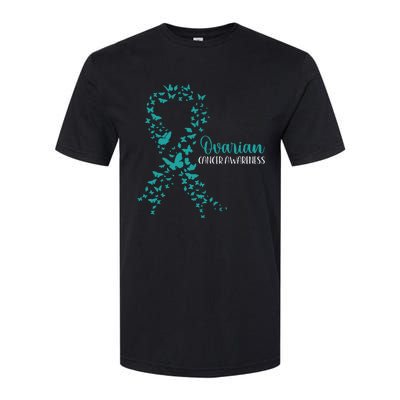 Ovarian Cancer Awareness Teal Ribbon Warrior Survivor Softstyle® CVC T-Shirt