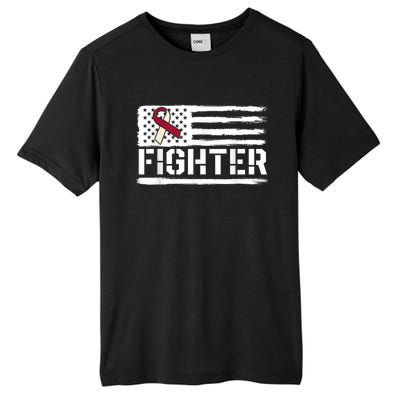 Oral Cancer Awareness Throat Head Neck Fighter American Flag Tall Fusion ChromaSoft Performance T-Shirt