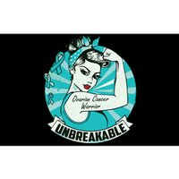 Ovarian Cancer Awareness Warrior Unbreakable Support Squad Bumper Sticker