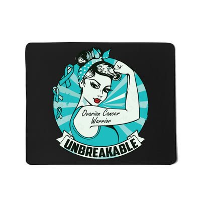 Ovarian Cancer Awareness Warrior Unbreakable Support Squad Mousepad