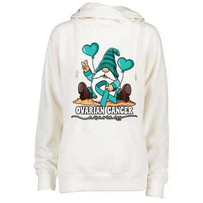 Ovarian Cancer Awareness Womens Funnel Neck Pullover Hood