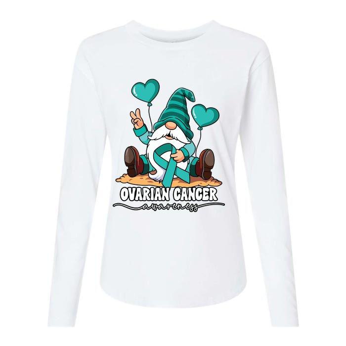 Ovarian Cancer Awareness Womens Cotton Relaxed Long Sleeve T-Shirt