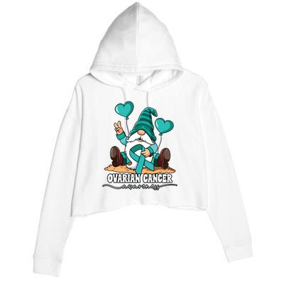 Ovarian Cancer Awareness Crop Fleece Hoodie