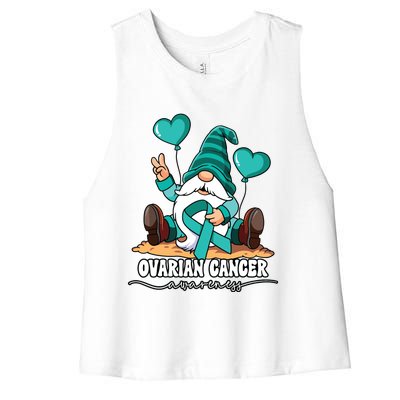 Ovarian Cancer Awareness Women's Racerback Cropped Tank