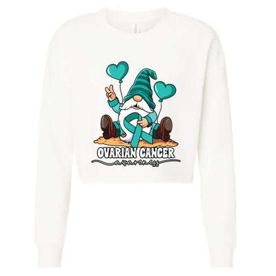 Ovarian Cancer Awareness Cropped Pullover Crew