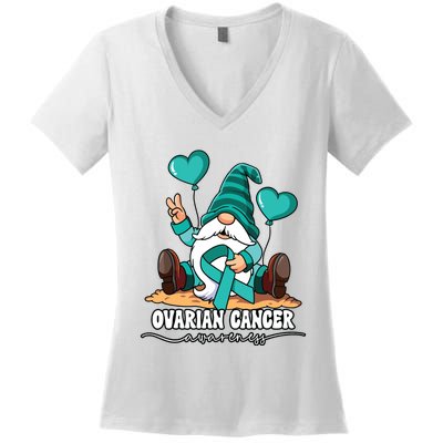 Ovarian Cancer Awareness Women's V-Neck T-Shirt