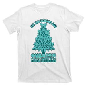 Ovarian Cancer Awareness Christmas T-Shirt