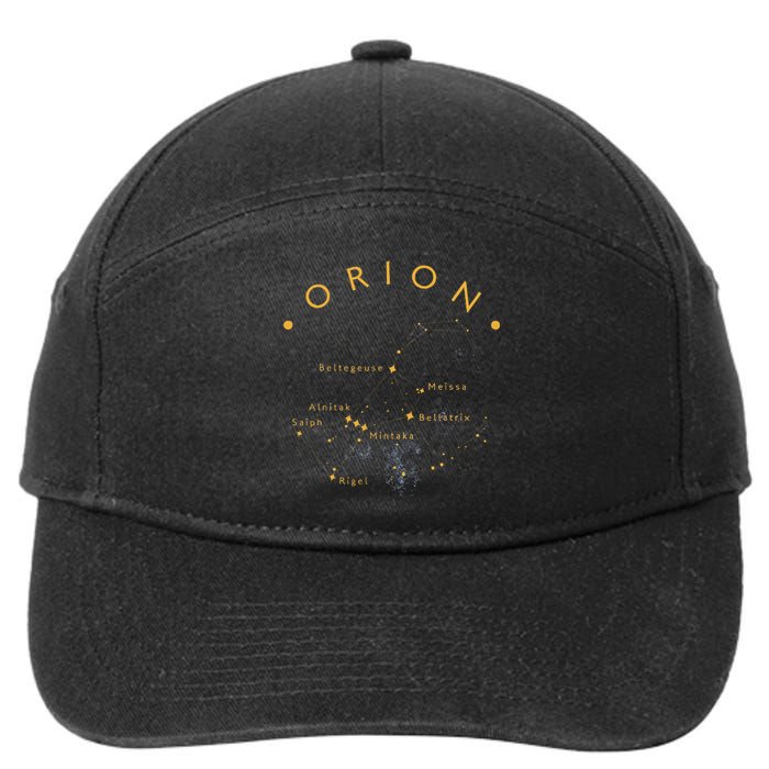 Orion Constellation Astronomy Lover Stargazing 7-Panel Snapback Hat